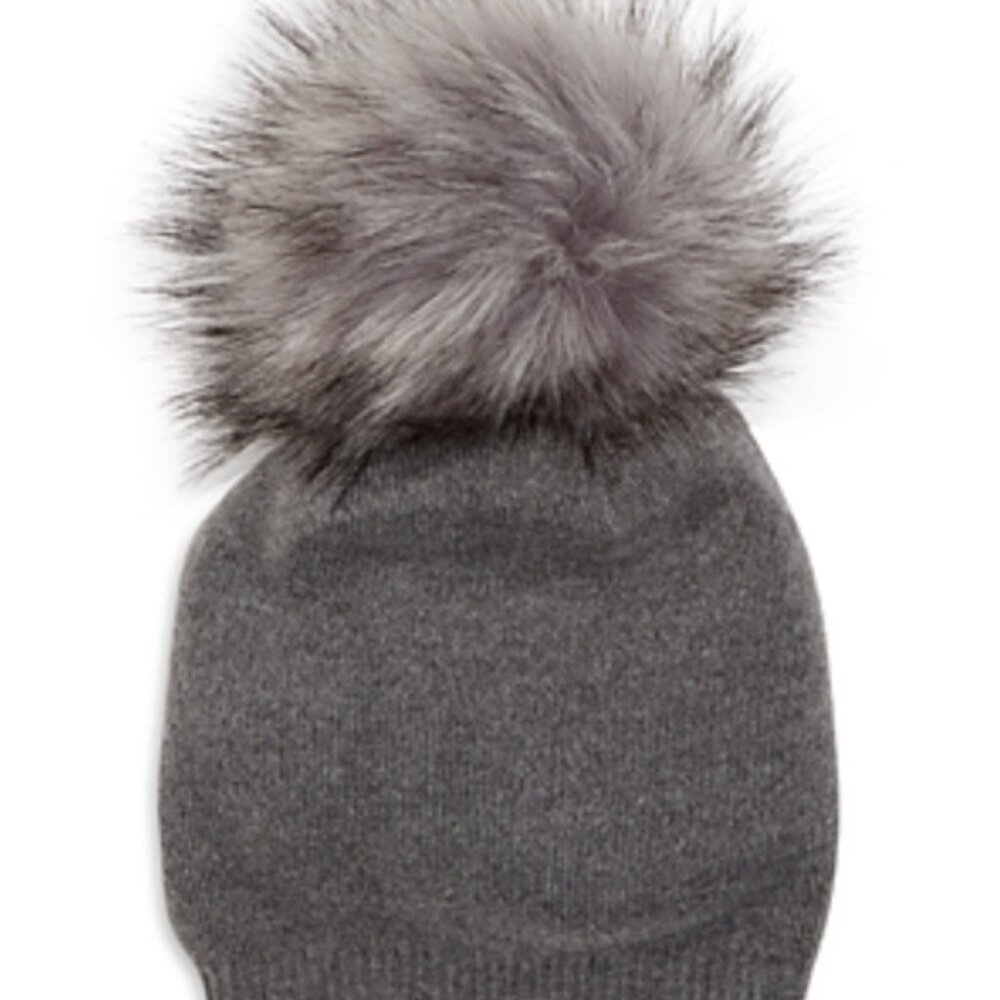 Kyi Kyi Cashmere Faux Fur Pom Pom Hat - Picture 6 of 6